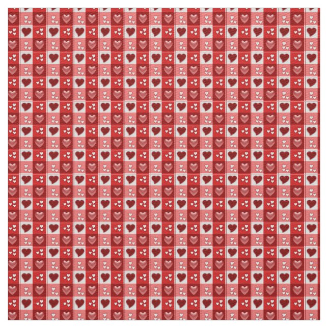 Boxed Hearts Fabric Stoff (Muster)