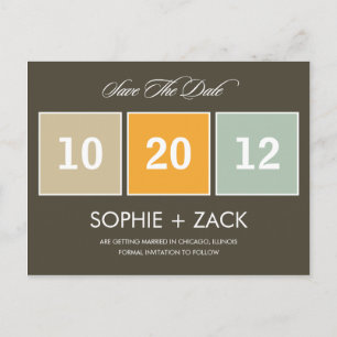 Boxed Kalender Save the Date Postkarte (grau)