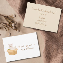 Boxed Up mit einer neuen Adresse! Cat Moving Ankündigung