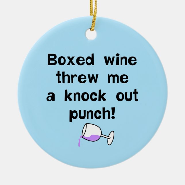 Boxed Wein Keramik Ornament (Vorne)