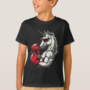 Boxeinhorn mit Boxhandschuhen Kickboxen Niedlich T-Shirt