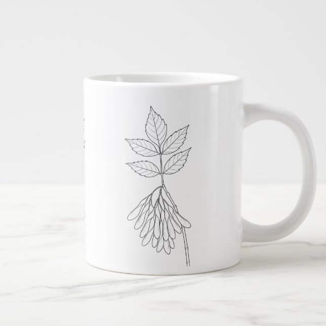 Boxelder Maple - Acer Negundo - Nationale Pflanze Jumbo-Tasse (Rechts)