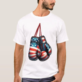 Boxen am 4. Juli Amerikanische USA-Flagge Boxhands T-Shirt