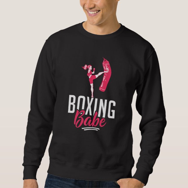 Boxen Babe Sport Fighting Boxer Sweatshirt (Vorderseite)