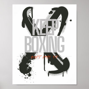 Boxen behalt nie Motivierend Kämpfer Traini beende Poster