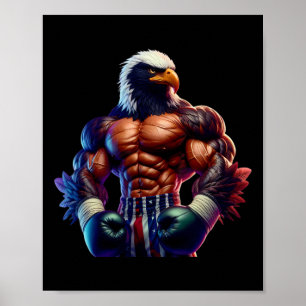 Boxen Blackhawk Boxer Kickboxer MMA Kämpfer Comba Poster
