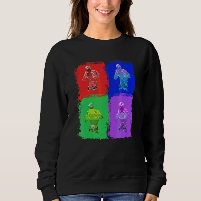 Boxen Box Boxer Pop Art Sweatshirt (Vorderseite)