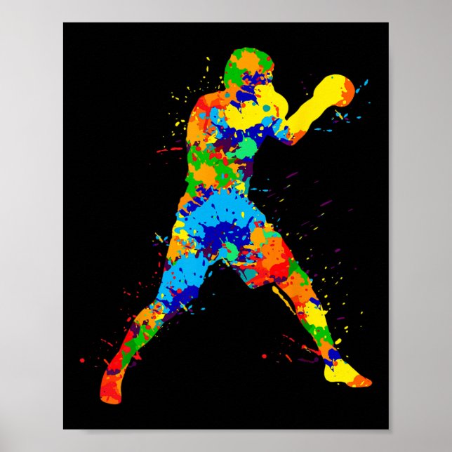 Boxen Boxer Jungen Kinder Männer  Poster (Vorne)
