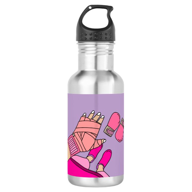 Boxen Boxerweibchen Boxerboxen Edelstahlflasche (Vorderseite)