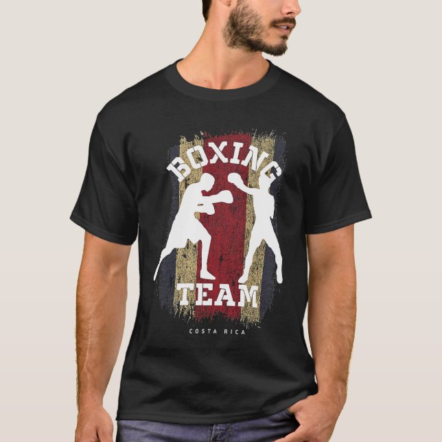 Boxen Costa Rica Kampf Sportkämpfe Boxen T-Shirt (Vorderseite)