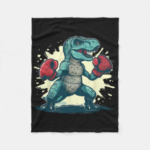 Boxen Dinosaur Boxer T-Rex Kickboxen Dino Boxen Fleecedecke