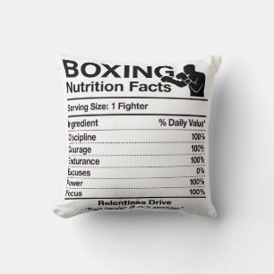 Boxen Ernährungsfakten Wurfkissen Geschenk für Box Kissen