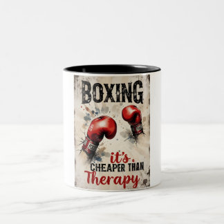 Boxen – Es ist billiger als Therapie Tasse