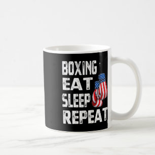 Boxen Essen Schlafen Wiederholen Gym Boxer Kickbox Kaffeetasse