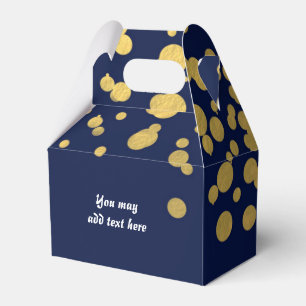 Boxen für das Gastgeschenk Navy Blue & Gold Foil C Geschenkschachtel