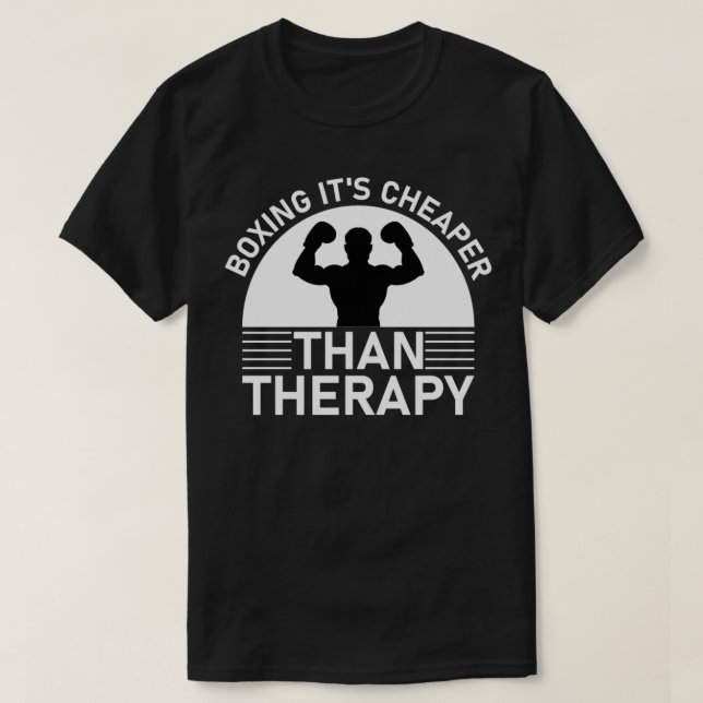Boxen für den Boxer billiger als Therapie-Fuunion  T-Shirt (Design vorne)