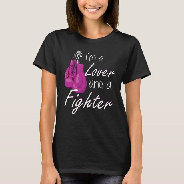 Boxen für Frauen und Boxhandschuhe für Kämpfer T-Shirt (Vorderseite)