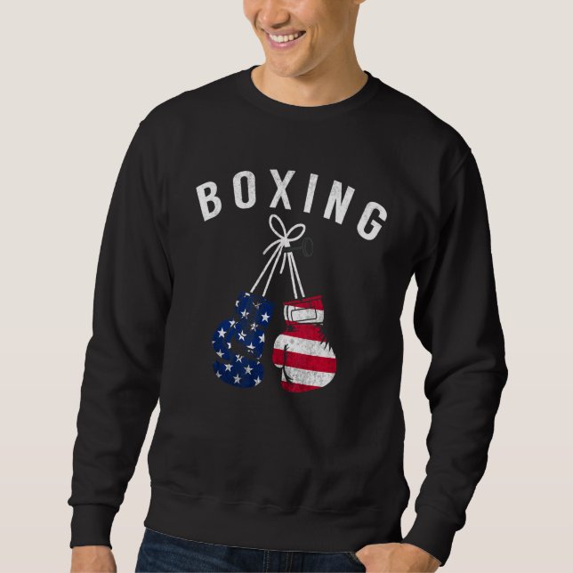 Boxen für seinen Vater Männer Box Handschuhe Ameri Sweatshirt (Vorderseite)