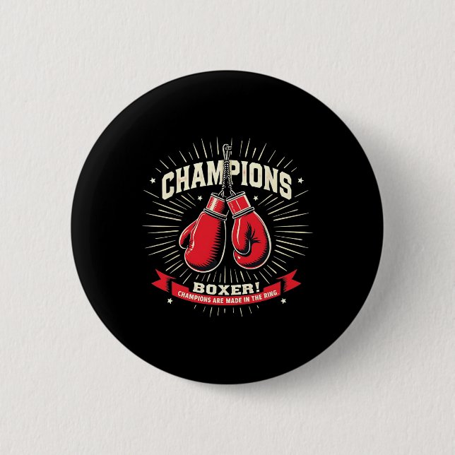 Boxen Ich bin Boxer Button (Vorderseite)