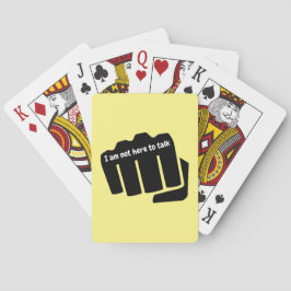 Boxen, ich bin nicht hier, um zu reden spielkarten