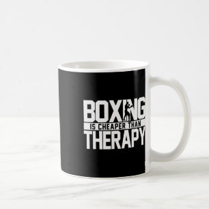 Boxen ist billiger als Therapie Kickboxen Zitat S  Kaffeetasse