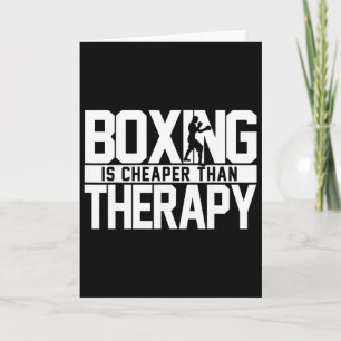 Boxen ist billiger als Therapie Kickboxen Zitat S  Karte