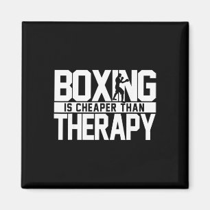 Boxen ist billiger als Therapie Kickboxen Zitat S  Magnet