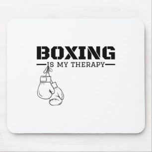 Boxen ist meine Therapie Funny Boxer Fighter Fitne Mousepad