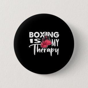 Boxen ist meine Therapie Funny Boxing Zitat Gym Fi Button