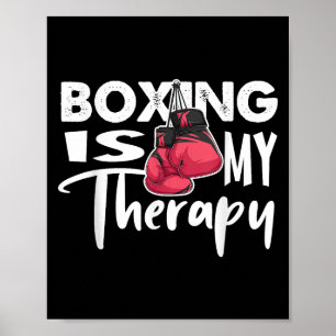 Boxen ist meine Therapie Funny Boxing Zitat Gym Fi Poster