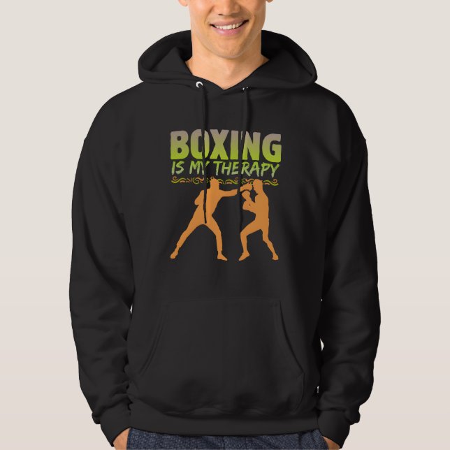 Boxen ist meine Therapie Hoodie (Vorderseite)