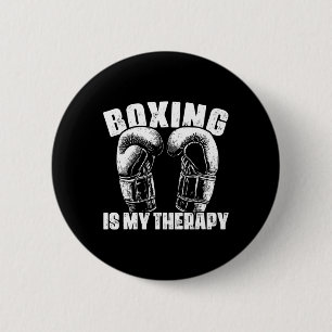Boxen ist meine Therapie Mma Boxer Kämpfer Kämpfen Button