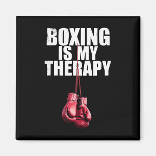 Boxen ist meine Therapie Zitat Boxen Kickboxen Box Magnet
