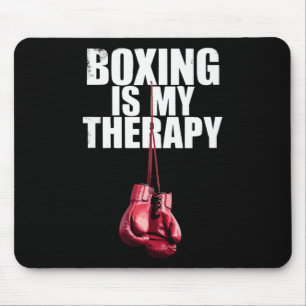 Boxen ist meine Therapie Zitat Boxen Kickboxen Box Mousepad