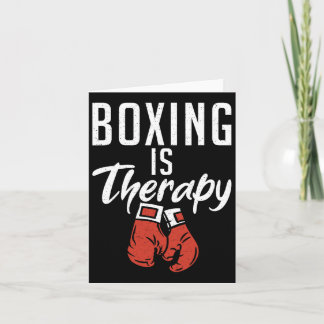 Boxen ist Therapie Sport Fighting Boxer Karte
