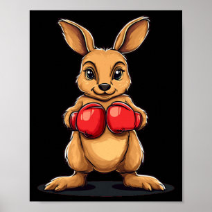 Boxen Kangaroo für ein Knockout-Lachen Poster