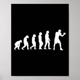 Boxen Kickboxen Evolution Boxkampf Boxer  Poster