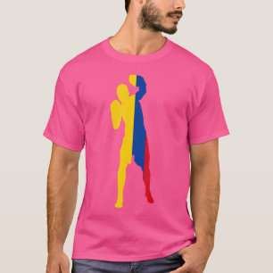 Boxen Kolumbien Flag Männer Box männliche Konkurre T-Shirt