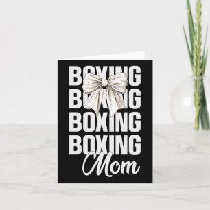 Boxen Mama Coquette Bow Niedlich Boxliebhaber Mütt Karte