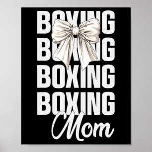 Boxen-Mama-Kokette-Schleife Süße Boxfans-Mütter Poster