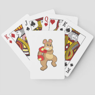 Boxen mit Boxhandschuhen Spielkarten