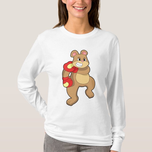 Boxen mit Boxhandschuhen T-Shirt (Vorderseite)