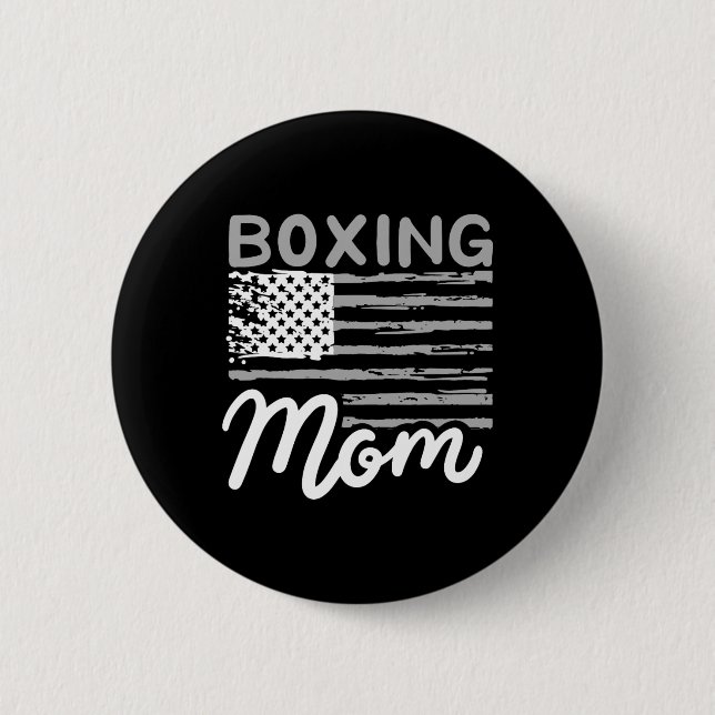 Boxen Mutter Boxen Mutter Kickboxen Mama Mutti Button (Vorderseite)