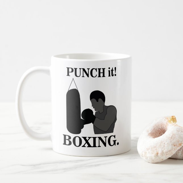 Boxen Sport Punch It Boxing Kaffeetasse (Mit Donut)