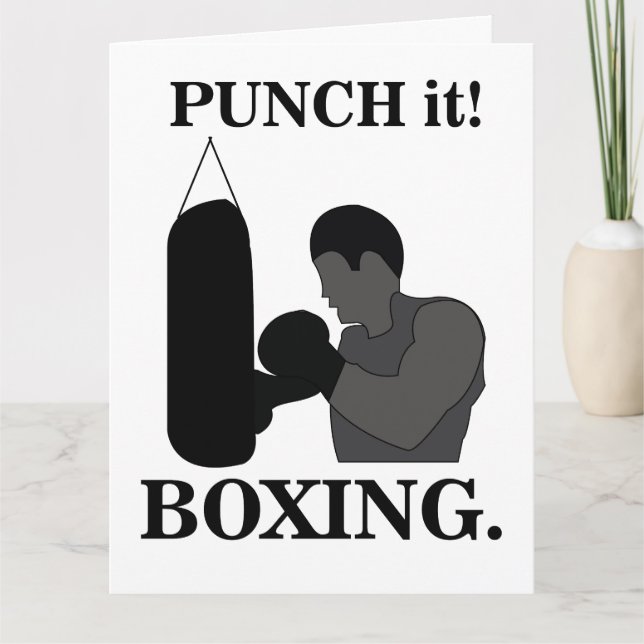 Boxen Sport Punch It Boxing Karte (Vorderseite)