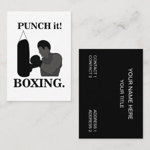 Boxen Sport Punch It Boxing Visitenkarte