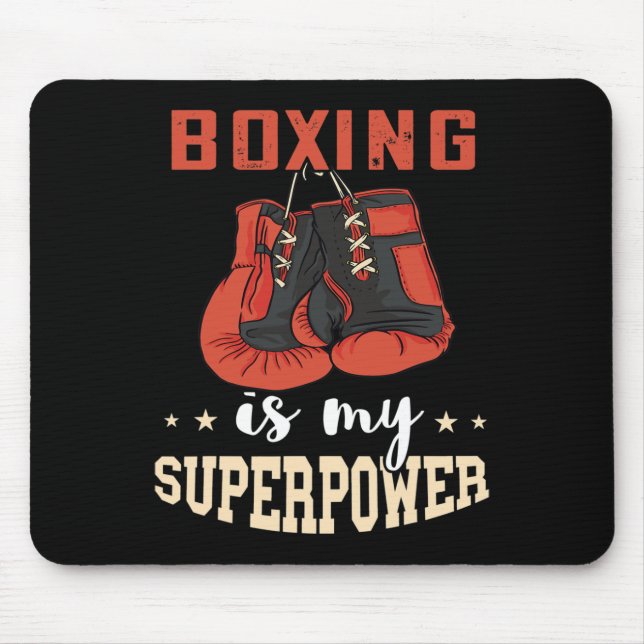 Boxen Superpower Boxhandschuhe Kickboxer Kickboxen Mousepad (Vorne)