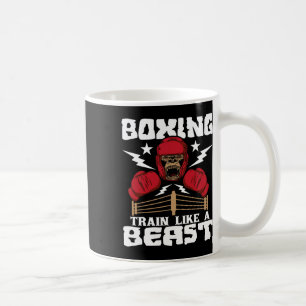 Boxen Trainiere wie ein Biest - Kickboxen Kickboxe Kaffeetasse