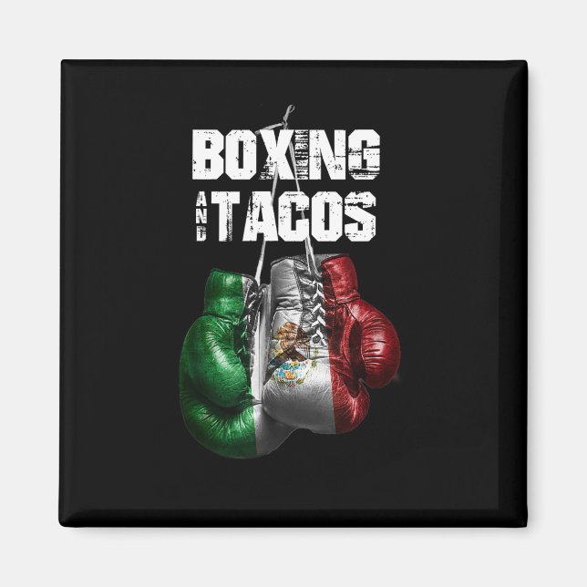 Boxen und Tacos Funny Mexico Magnet (Vorne)