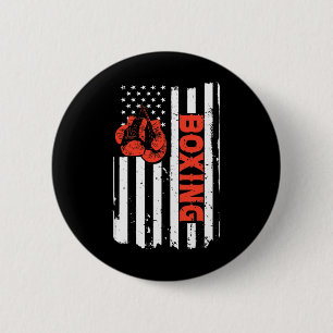 Boxen USA-Flagge MMA-Kämpfer Kickboxen Boxen für Button